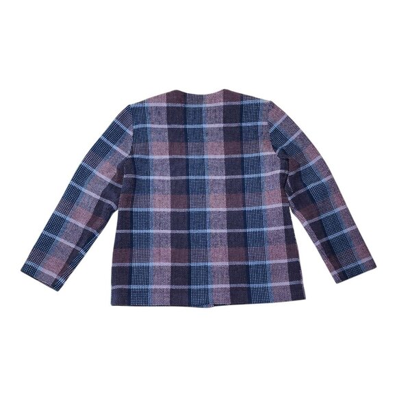 Alfred Dunner Womens Plaid Button-Up Jacket Size 12 Acrylic Blazer - Picture 3 of 9